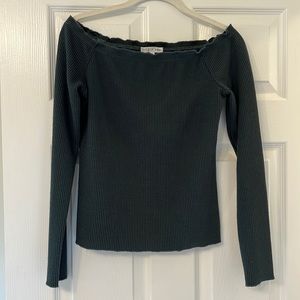 Deep Green Off the Shoulder Top